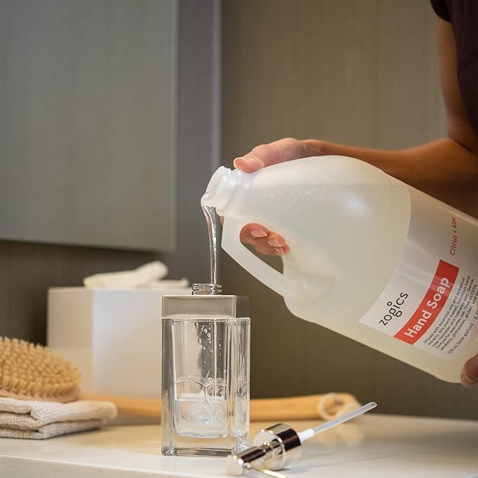 Zogics Hand Soap, Citrus + Aloe Hand Soap (1 Gallon Refill)