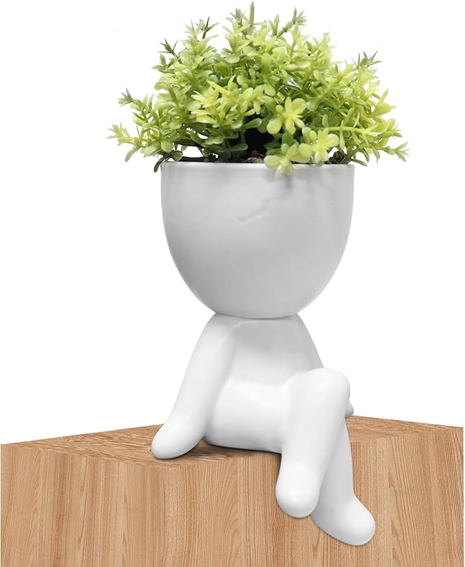 Zerzsy Fake Succulents for Office Decorations for Work Desk Women Fake Plants Office Decor - Small Plants for Work Cubicle Decor - Desk Decorations for Women - Set of 1