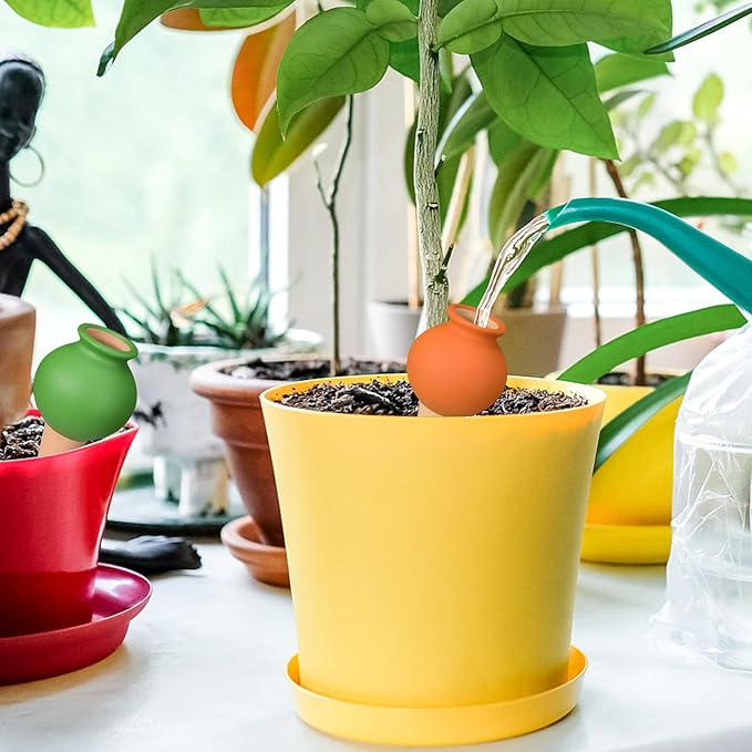 8Pcs Terracotta Self Watering Devices Premium Self Ceramic,Automatic Watering Water Seepage Device for Vacation Care,Garden/Office/Outdoor/Indoor Plant Decoration