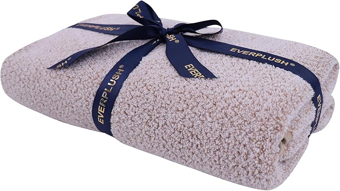Everplush Diamond Collection Oversized Bath Towel – 1 Pieces, Super Soft & Highly Absorbent, Quick-Drying, Extra Large & Thick. Perfect for Bathroom, Pool, Swimming Use (Brown, 30" x 56" 1PK)