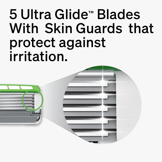 Schick Hydro Sensitive Razors for Men | 5-Blade Mens Razors for Shaving, 1 Mens Razor Handle with 17 Razor Blades Refills