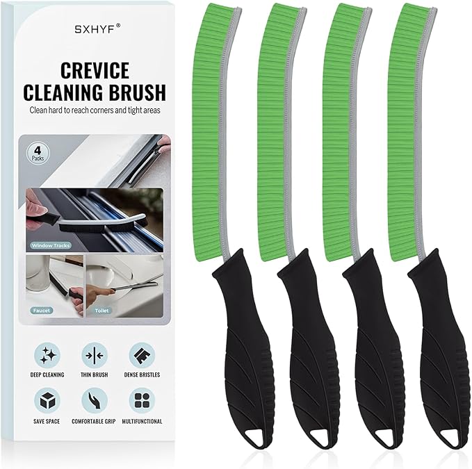 SXhyf Cleaning Brush - Hard Bristle Crevice Cleaning Brush, Multifunctional Gap Scrub Brush, Kitchen Essentials, Bathroom Cleaner Tools for Household Use, Home, Window, Toilet, Stove
