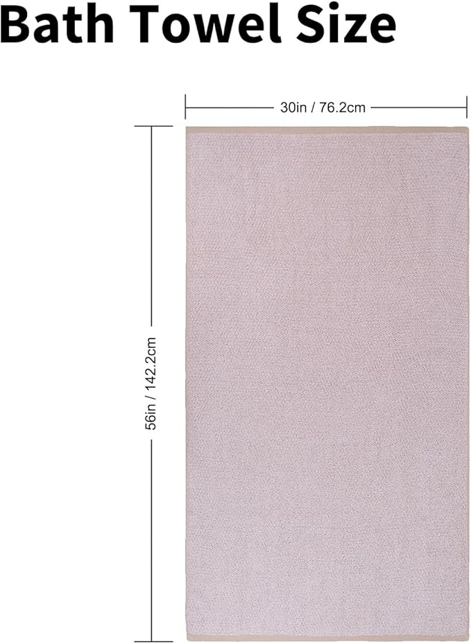 Everplush Diamond Collection Oversized Bath Towel – 1 Pieces, Super Soft & Highly Absorbent, Quick-Drying, Extra Large & Thick. Perfect for Bathroom, Pool, Swimming Use (Brown, 30" x 56" 1PK)