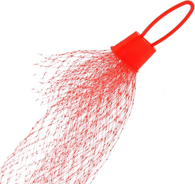 400 Pcs 22 Inch Nylon Mesh Bags, Red Plastic Produce Net with Buckles, Red Mesh Produce Bags Fruit Net Seafood Boil Bag for Onion Potato Storage