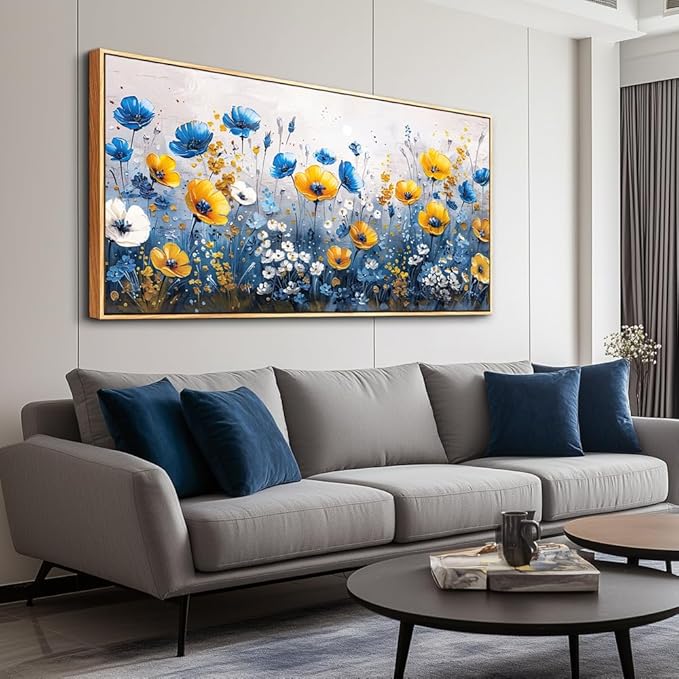 QIYILEXWART Large Wall Decor For Living Room Canvas Wall Art For Office Modern Wall Decorations For Bedroom Bush Landscape Painting Farmhouse Pictures Artwork Room Home Decor 24x48 In