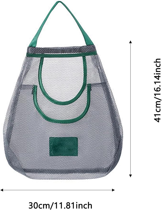 Portable Hollowed Out Mesh Tote Storage Bags, Kitchen Storage Bag, Reusable Hanging Storage Mesh Bags, for Kitchen