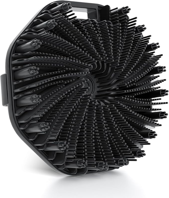 Silicone Body Scrubber, Exfoliating Body Wash Scrubbers Exfoliator, Shower Body Brush for Effective Showering Exfoliation and Gentle Massage (Black)