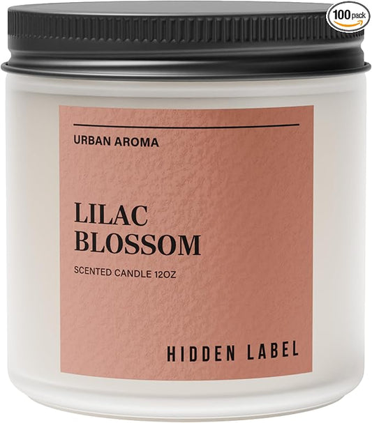 Lilac Blossom Scented Candle, 12oz Natural Soy Non Toxic, 70H Burn Time 2 Wick Aromatherapy Candles for Home Scented, Gift-Ready for Hosts & Gatherings | Elegant Home Decor