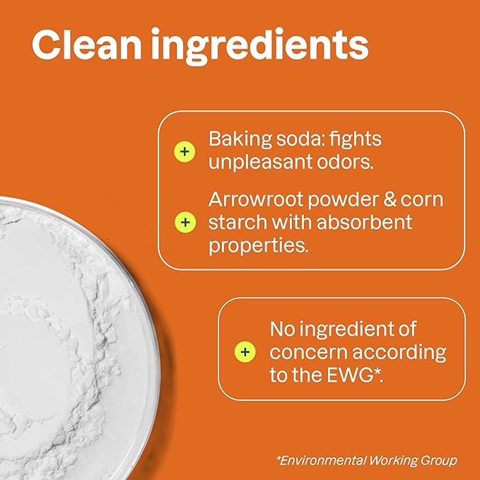 ATTITUDE Plastic-Free Deodorant, EWG Verified, Aluminum Free, Vegan Naturally Sourced Body Deodorants for Women & Men, Dermatologically Tested, Orange Leaves, 3 Ounces