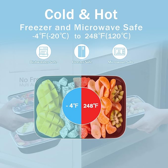 Tiny Meal Prep Containers, 12 oz [50 Pack] - mini Single 1 Compartment Food Meal Prep Containers Reusable, BPA Free Small disposable Food Storage Containers with Lids Microwave Dishwasher Freezer Safe