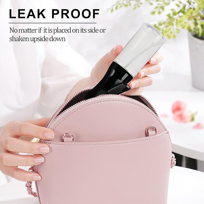 Spray Bottle for Hair Continuous Ultra Fine Mist (200ml) 360° Multi Spray Bottle for Plants, Cleaning, Skin Care Leakproof & Durable Black 1 Pack