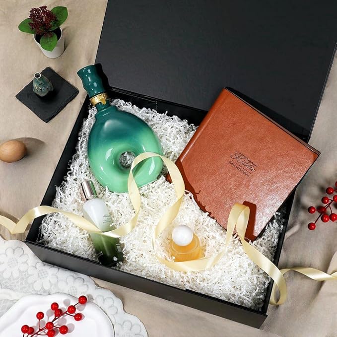 Extra Large Black Gift Box 5 Pack 16.5x14x5.5 Inches,Gift Boxs for Presents with Lid Magnetic Closure Collapsible,Groomsman Proposal Box,Birthday, Christmas,for Clothes and Large Gifts