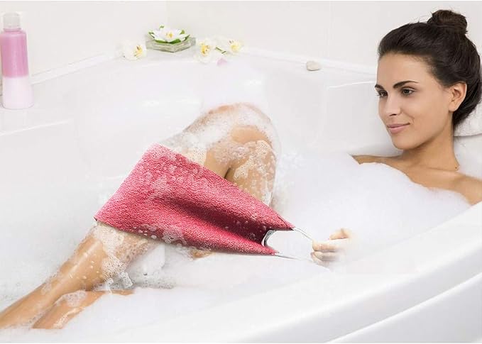 Evridwear Exfoliating Back Scrubber for Shower - Double-Sided Body Scrubber with Handles, Deep Clean, Massage & Exfoliate Back Washer for Men & Women, Invigorates Skin & Circulation