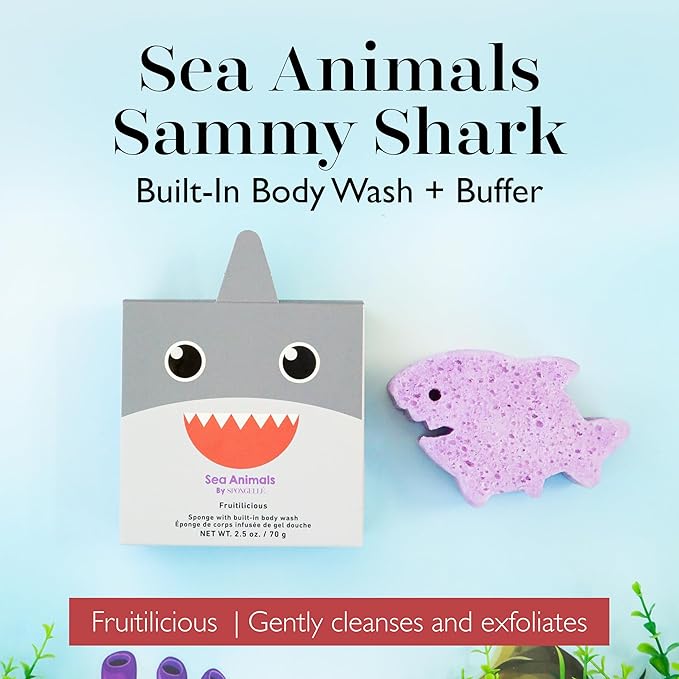 Spongelle Sea Animals Sammy Shark