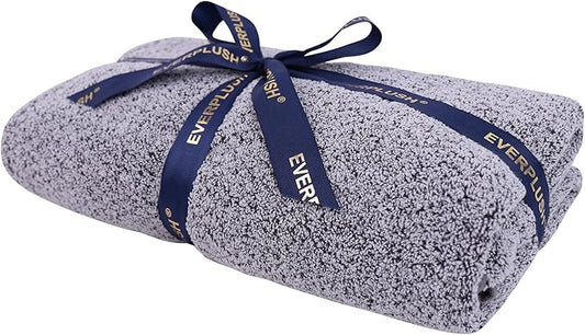 Everplush Diamond Collection Oversized Bath Towel – 1 Pieces, Super Soft & Highly Absorbent, Quick-Drying, Extra Large & Thick. Perfect for Bathroom, Pool, Swimming Use (Grey, 30" x 56" 1PK)