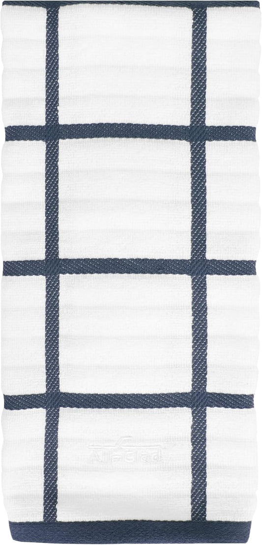 All-Clad Checked Kitchen Towel: Highly Absorbent, Super Soft Long Lasting - 100% Cotton, 17"x30" Tea Towel for Cleaning & Drying Dishes, Pans, Glassware, or Countertops, (1-Pack), Indigo