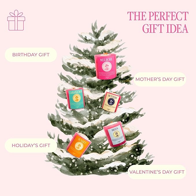 Nylrak™ Melrose Hydrating Body Oil Candle, Cherry, Vanilla and Rose Scent, Soy and Coconut Wax with Natural Wood Wick, Melts into a Moisturizing Body Oil, Vegan and Cruelty Free (Large, 14, Ounce)