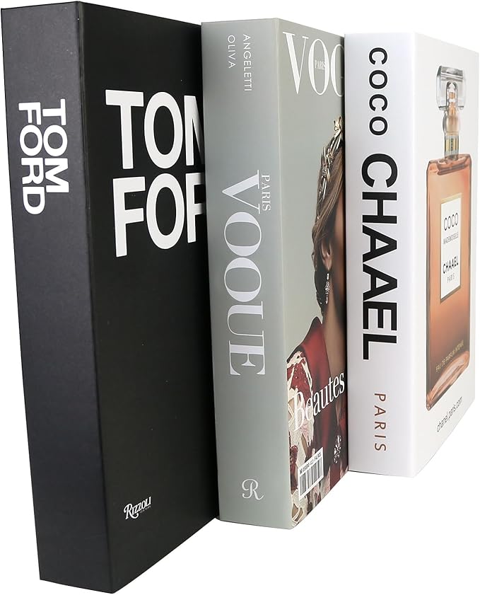 PTShadow 3 Pcs Decorative Books Aesthetic Chic Faux Book Set for Room Décor,Modern Home Decor Coffee Table Decor