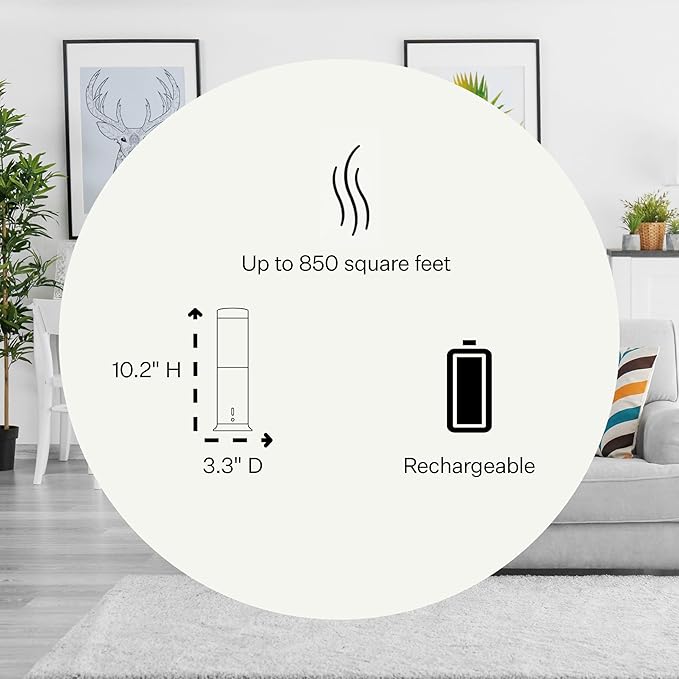 Apotheke Scent Tower Aromatherapy Diffuser for Home - Essential Oil Diffuser with Long-Lasting Fragrance for Office, Hotel & Large Rooms - Modern Aroma Diffuser for Clean, Fresh & Natural Fragrance