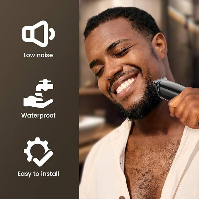 SHPAVVER Electric Beard Trimmer for Men: 12-in-1 Professional Barber Hair Clippers - Cordless Grooming Kit - Turbo Speed & Precision Blades