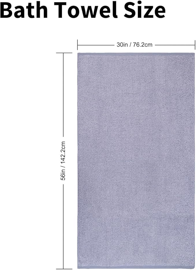 Everplush Diamond Collection Oversized Bath Towel – 1 Pieces, Super Soft & Highly Absorbent, Quick-Drying, Extra Large & Thick. Perfect for Bathroom, Pool, Swimming Use(Dusk, 30" x 56" 1PK)