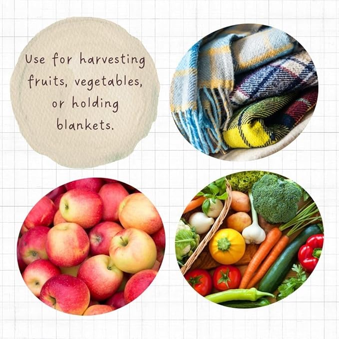 Blue Green Picnic Basket, Kitchen & Dining Storage, Reusable Grocery Bag, Countertop Fruits Holder, Farmers Market, Beach, Harvesting, Foraging, Decorative, Wicker, Woven, Boho Style