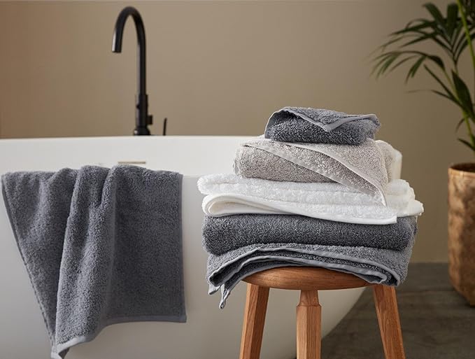 Coyuchi Cloud Loom Organic Towels, Bath Towel - Fog (27" x 54")