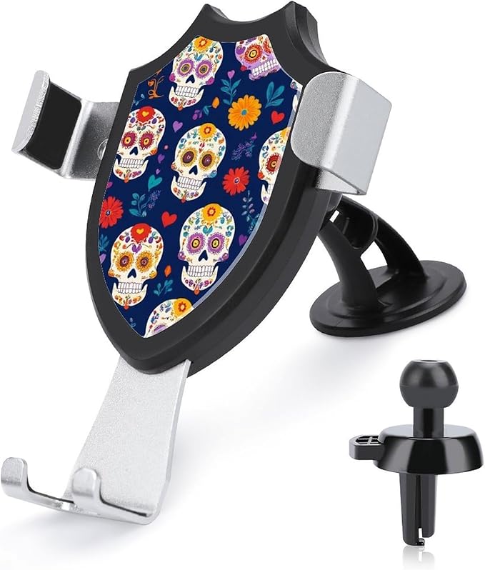 Phone Holders Phone Stand Cell Phone Car Mount Hands Free Automobile Holder Day Dead Cool Mexican Sugar Skull