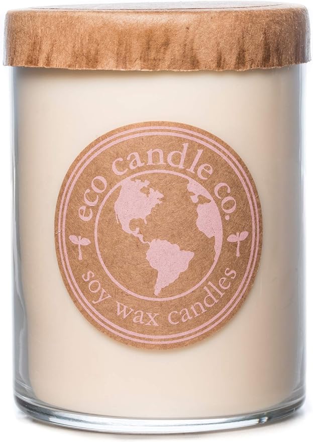 Eco Candle Co Recycled Candle, 18 oz, Cupcake, Double WickTumbler - Scents of Yellow Cake & Icing - Cupcake; 100% USA Made Scented Soy Candles; White; Great Long Lasting Scent