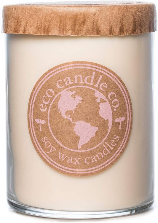 Eco Candle Co Recycled Candle, 18 oz, Cupcake, Double WickTumbler - Scents of Yellow Cake & Icing - Cupcake; 100% USA Made Scented Soy Candles; White; Great Long Lasting Scent