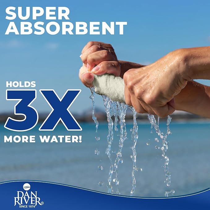 DAN RIVER 8 PC Luxury Bath Towels for Bathroom, 2 Bath, 2 Hand, and 4 Wash Cloths, 600 GSM 100% Ring Spun Cotton Towel Set, Highly Absorbent, Gym, Hotel, and Spa, Ivory