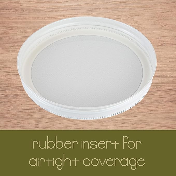 kitchentoolz Glass Flour & Sugar Jar Set - Large Gallon Glass Jars with Metal Airtight Lids- Containers for Pantry Storage - Big Mason Jars & Caps Made in USA