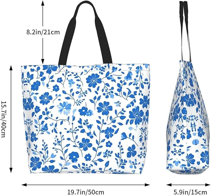 Tote Bag Shoulder Bags for Women Grocery Shopping Bag Reusable Bags Boho-Red Paisley 1