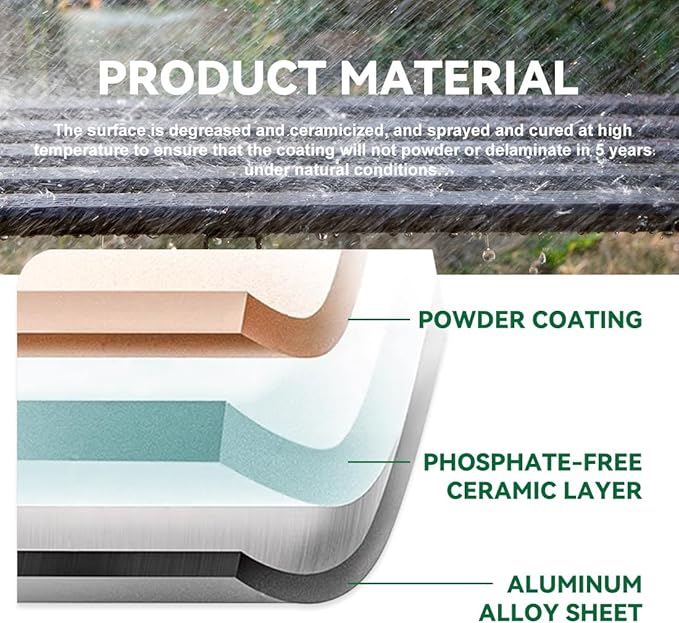 Metal Plant Stand, Rust-proof Aluminum Display Rack, Plants Display Stands Decoration Racks for Living Room Garden Balcony Patio (Ebony, 42.5Inch Tall Leg)