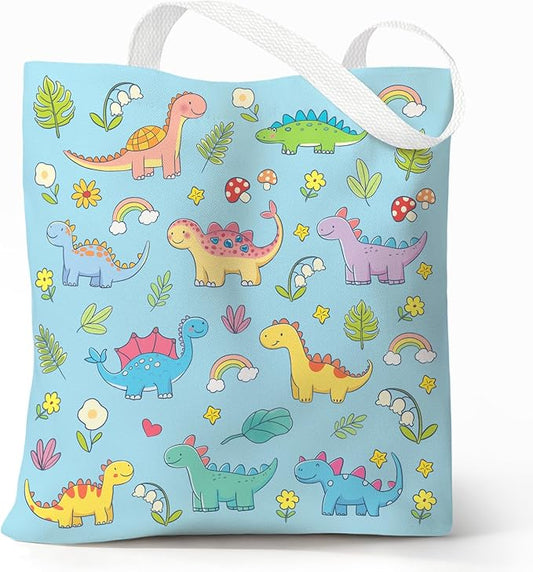 Cute Aesthetic Canvas Tote Bag for Women, Reusable Foldable Shopping Cotton Shoulder Totebag with Zipper Pocket