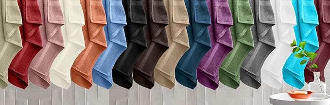 DAN RIVER Bath Towels Set of 4, 27 x 54 Inches, 100% Cotton, Larger & Lighter Weight, Quicker to Dry, Super Soft and Absorbent, Ideal Cotton Bath Towels for Daily Use, Dark Gray