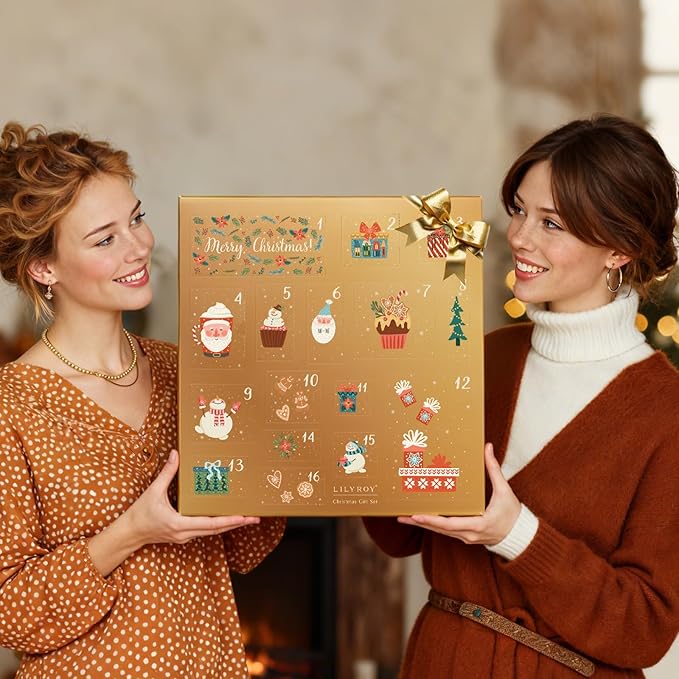 2025 Christmas Gifts for Women Mom - 16 Pcs Luxury Gift Box with Brooch and Cute Sleeping Mask, Bath and Body Spa Gift Set for Women｜Spa Set Bath Gift Idea for Female Friends