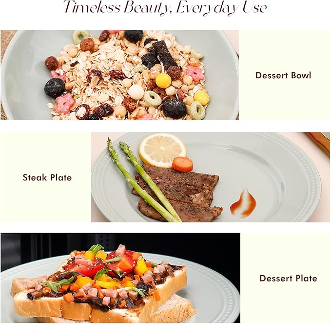 Pearl Dots Stoneware Dinnerware Set (20pc Set, Teal)