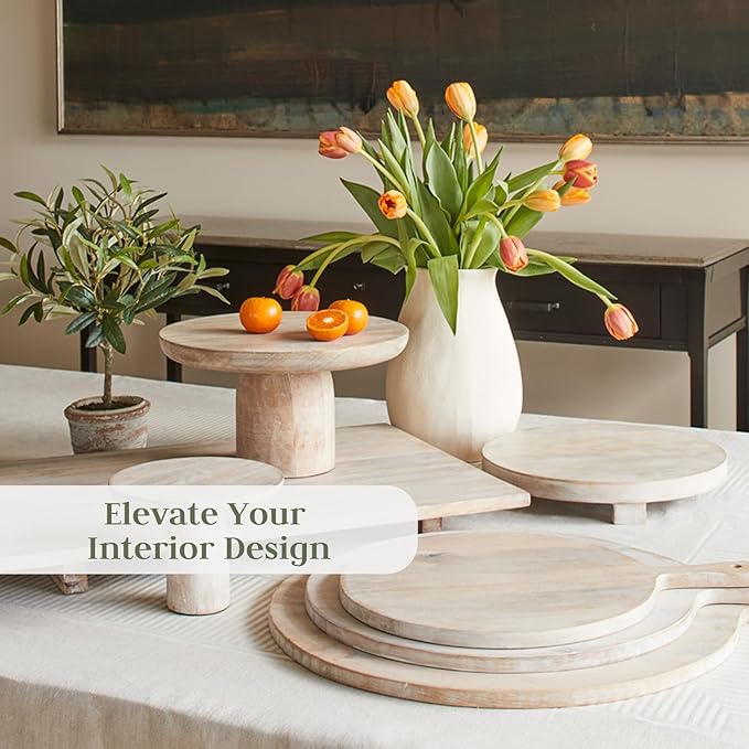 CG Hunter Large Crème Vase, Elegant Modern Design, Perfect for Home Decor, Table Centerpiece, Floral Arrangements, and Decorative Accents