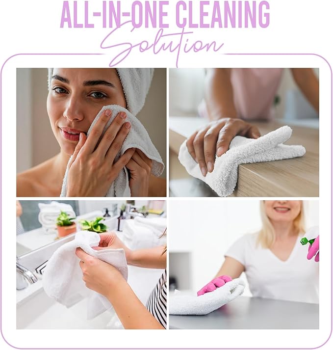 DAN RIVER 100% Cotton Wash Cloths 24 Pack [12x12] Soft & Absorbent wash Cloths for Bathroom, Gym, Hotels & Spa Perfect for Everyday Use Fingertip Towels, Lavender