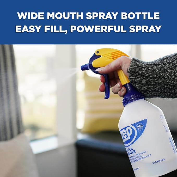 Zep E-Z Fill Professional Sprayer - 32 oz (Case of 8) - U43008 - Wide Mouth Spray Bottle for Easy Pouring, High Output, Great for Cleaners, Degreasers and More