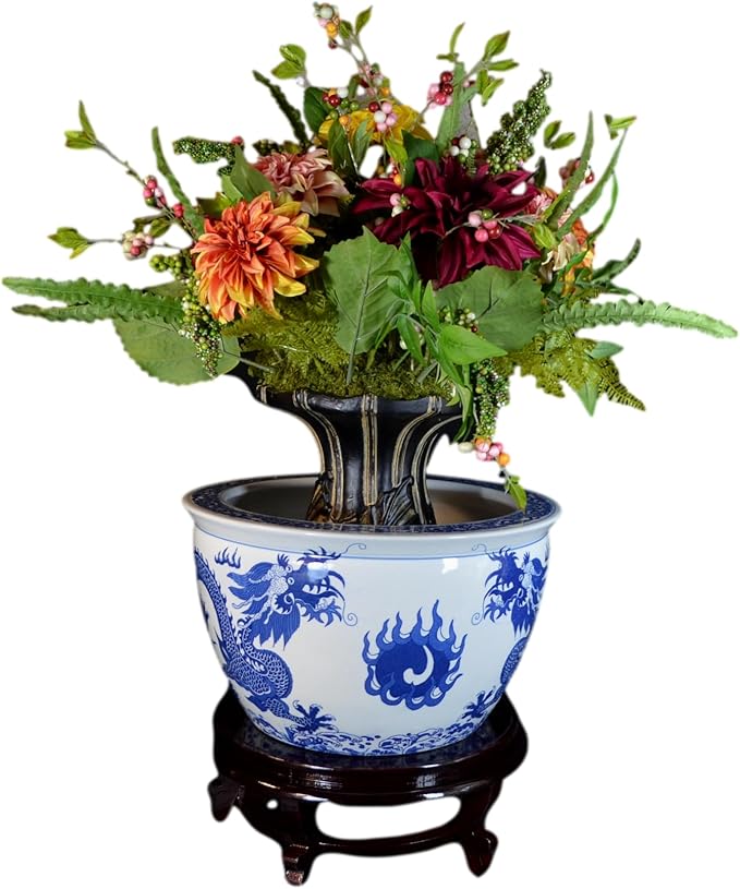 Wooden Fishbowl Display Vase Pot Planter Stand Plant Pot Display Stand (14.00)