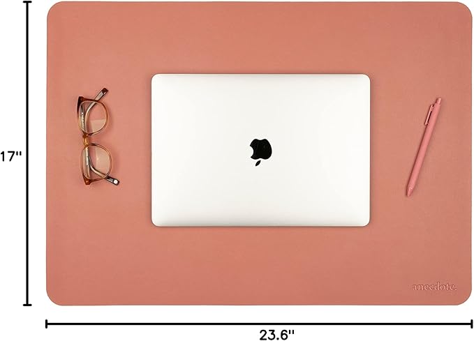 ANECDOTE Vegan Leather Desk Pad - 23.6"x17" Desk Mat for Your Office. This Quality Large Mouse Pad has Chic Elegance, Professional Look & Satisfying Touch - The Perfect Leather Mouse Pad for You!