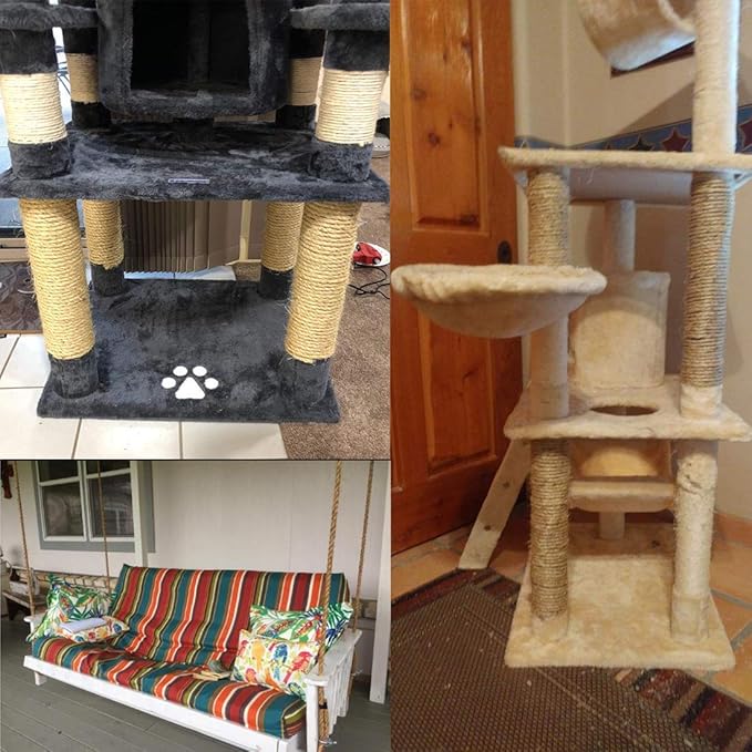 10mm Jute Rope 32Feet Burlap Twine Natural Thick Strong Hemp Cord for Arts Crafts DIY Decoration Gift Wrapping…