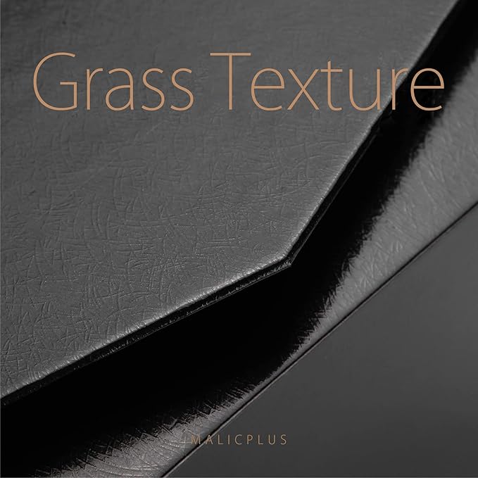 2 Extra Large Gift Boxes with Lids 11.3x11.3x4.8 Inches, Black Groomsmen Proposal Boxes with Magnetic Closure for All Occasion (Grass Texture)