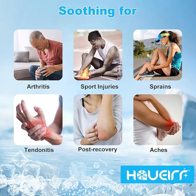 HAUElRR Knee Ice Pack Wrap with Compression Sleeve, Flexible Gel Ice Wrap for Knee, Elbow, Ankle, Foot, Reusable Hot & Cold Therapy for Injuries, Pain Relief, Meniscus, ACL, MCL Recovery-XS