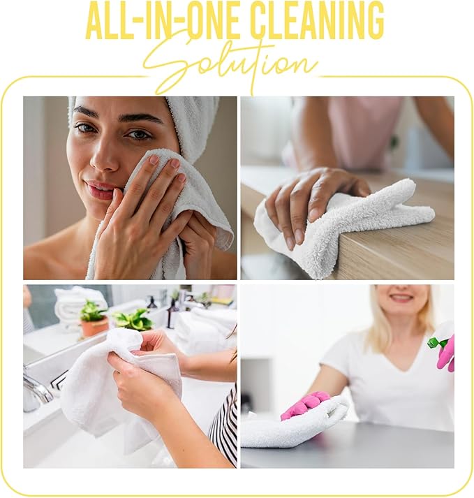 DAN RIVER 100% Cotton Wash Cloths 24 Pack [12x12] Soft & Absorbent Bath Cloths, Gym, Hotels & Spa Perfect for Everyday Use Fingertip Towels, Yellow