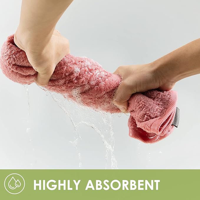 3-Piece Luxury Bath Towels - Super Soft, Highly Absorbent - Pink - For Face & Body - Adults & Kids