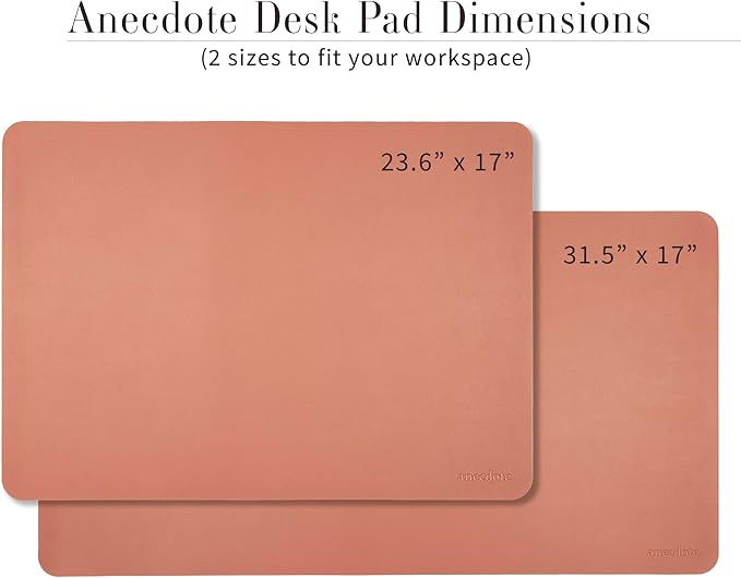 ANECDOTE Vegan Leather Desk Pad - 23.6"x17" Desk Mat for Your Office. This Quality Large Mouse Pad has Chic Elegance, Professional Look & Satisfying Touch - The Perfect Leather Mouse Pad for You!