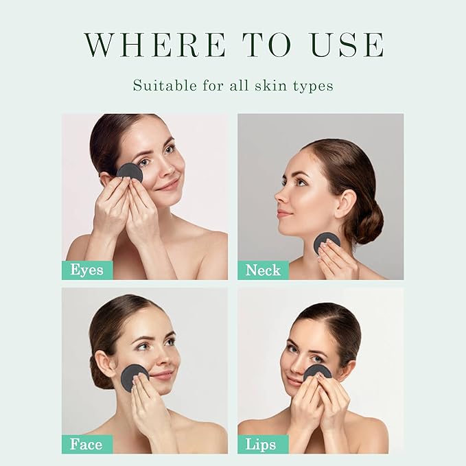 24 Packs Reusable Cotton Rounds - Washable Bamboo Charcoal Makeup Remover Pads, Soft Reusable Face Pads for All Skin Types & Cleansing with Cotton Bag, No Waste